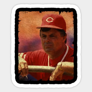 Lou Piniella in Cincinnati Reds Sticker